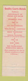 Matchbook Cover - Quality Court Motel Coral Court Rocky Mount NC