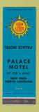 Matchbook Cover - Quality Court Motel Palace Motel New Bern NC