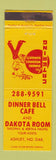 Matchbook Cover - Dinner Bell Cafe Ashley ND