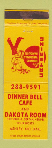 Matchbook Cover - Dinner Bell Cafe Ashley ND