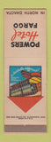 Matchbook Cover - Powers Hotel Fargo ND