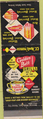 Matchbook Cover - Hotel Parrish Great Bend Pratt KS WEAR