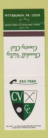 Matchbook Cover - Churchill Valley Country Club Pittsburgh PA #1