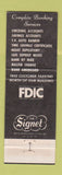 Matchbook Cover - First National Bank Minot ND 1972