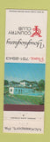 Matchbook Cover - Youghiogheny Country Club McKeesport PA