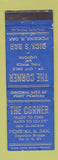 Matchbook Cover - The Corner Restaurant Dick's Bar Pembina ND