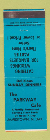 Matchbook Cover - Parkway Cafe Jamestown ND WEAR BLUE