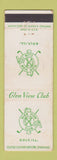Matchbook Cover - Glen View Club Golf IL