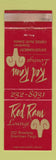 Matchbook Cover - Red Ram Lounge Fargo ND WORN