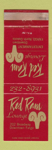 Matchbook Cover - Red Ram Lounge Fargo ND WORN