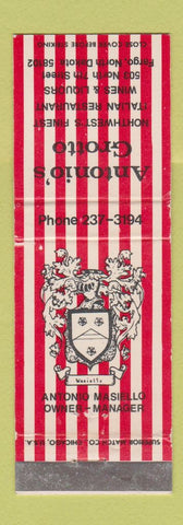 Matchbook Cover - Antonio's Grotto Fargo ND