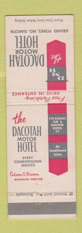 Matchbook Cover - Dacotah Motor Hotel Grand Forks ND
