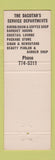Matchbook Cover - Dacotah Motor Hotel Grand Forks ND