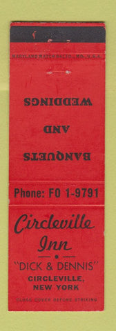 Matchbook Cover - Circleville Inn NY