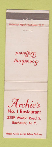 Matchbook Cover - Archie's Restaurant Rochester NY