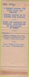 Matchbook Cover - First Federal Savings Austin TX