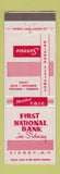 Matchbook Cover - First National Bank Sidney NY