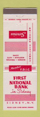 Matchbook Cover - First National Bank Sidney NY