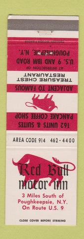 Matchbook Cover - Red Bull Motor Inn Poughkeepsie NY