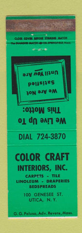 Matchbook Cover - Color Craft Interios Utica NY GREEN WEAR