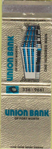 Matchbook Cover - Union Bank Fort Worth TX