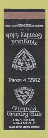 Matchbook Cover - Virginia Country Club Long Beach CA