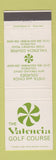 Matchbook Cover - Valencia Golf Course CA