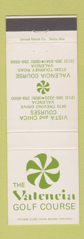 Matchbook Cover - Valencia Golf Course CA