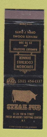 Matchbook Cover - Steak Pub Flushing Meadows NY