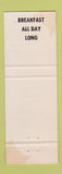 Matchbook Cover - Goetz Restaurant Yorkville NY
