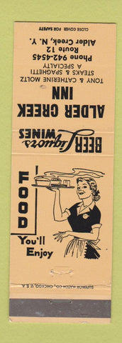Matchbook Cover - Alder Creek Inn NY PEACH