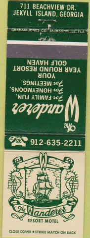 Matchbook Cover - The Wanderer Resort Motel Jekyll Island GA