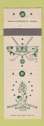 Matchbook Cover - University Sequoia Sunnyside Club Fresno CA