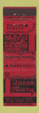 Matchbook Cover - Restaurant Queen Mary New York City WEAR