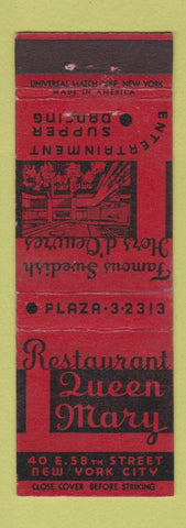 Matchbook Cover - Restaurant Queen Mary New York City WEAR