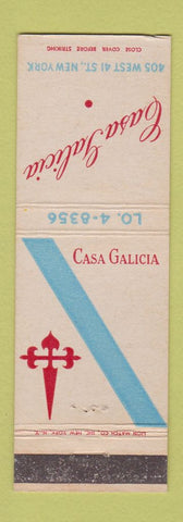 Matchbook Cover - Casa Galicia New York City WEAR