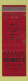 Matchbook Cover - Brandy's New York City Boston MA