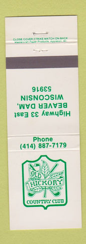 Matchbook Cover - Old Hickory Country Club Beaver Dam WI
