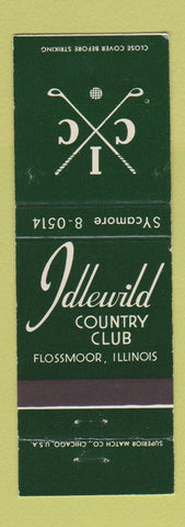 Matchbook Cover - Idlewild Country Club Flossmoor IL