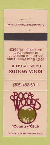 Matchbook Cover - Boca Woods Country Club Boca Raton FL