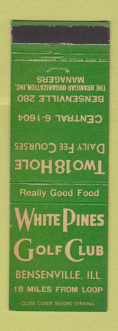 Matchbook Cover - White Pines Golf Club Bensenville IL