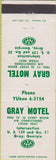 Matchbook Cover - Gray Motel Gray GA
