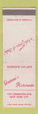Matchbook Cover - Gaetano's Ristorante New York City