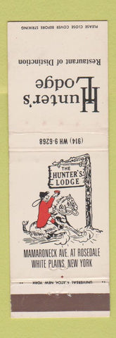 Matchbook Cover - Hunter's Lodge White Plains NY WEAR