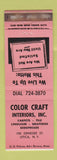 Matchbook Cover - Color Craft Interios Utica NY PINK WORN