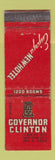 Matchbook Cover - Hotel Governor Clinton New York City WEAR