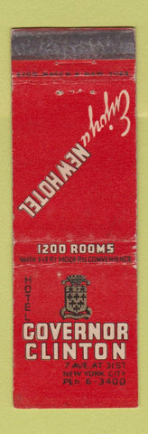 Matchbook Cover - Hotel Governor Clinton New York City WEAR