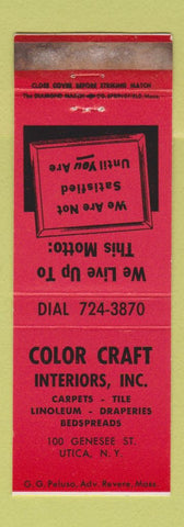 Matchbook Cover - Color Craft Interios Utica NY ORANGE WORN