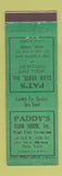 Matchbook Cover - Paddy's Clam House New York City
