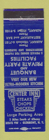 Matchbook Cover - Center Inn Restaurant Glenmont NY